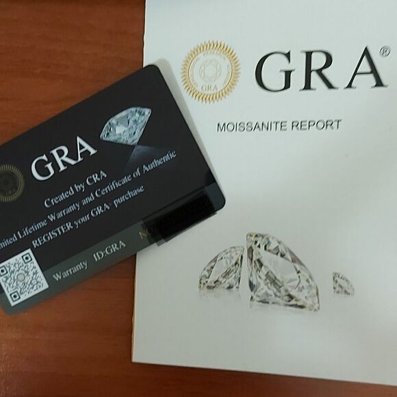 1 Carat Platinum Plated Moissanite 925 Silver Engagement Ring - Picture 12 of 14